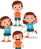 visages d'enfants montrant différentes émotions