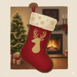 Image représentant une chaussette de Noël décorée
