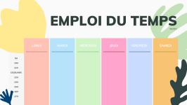 Emploi du temps coloré